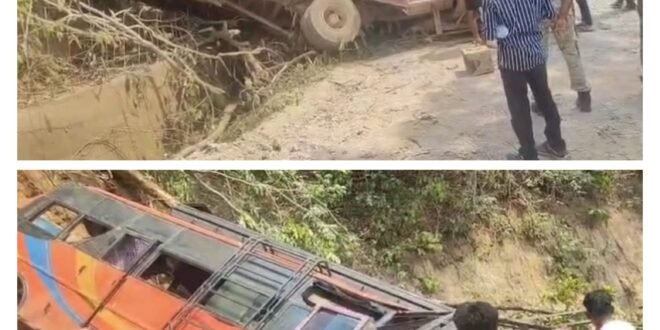 बारातियों से भरी बस खाई में गिरी, 25 लोग घायल