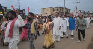 कांग्रेस का संविधान बचाओ अभियान, मशाल रैली