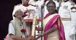 पंडी राम मंडावी को राष्ट्रपति ने पद्मश्री से किया सम्मानित