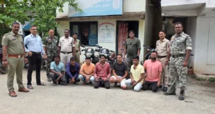 पुलिस की छापेमारी, में 7 जुआरी गिरफ्तार, फरार आरोपियों की तलाश जारी