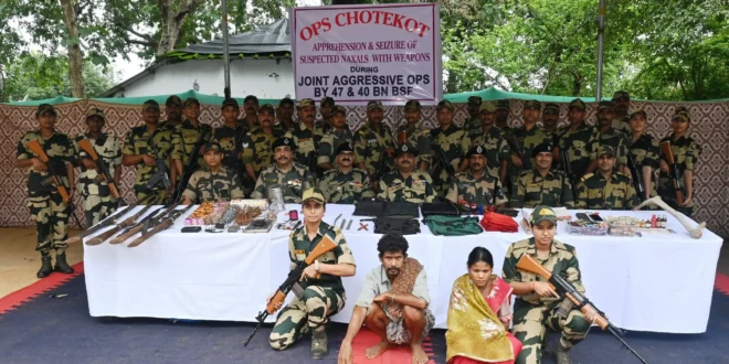 2 नक्सली हथियार और विस्फोटक सहित गिरफ्तार
