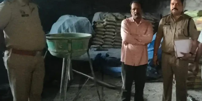मिलावटी सीमेंट का खेल पुलिस की छापेमारी में बड़ा खुलासा,