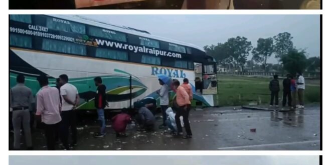 अभनपुर क्षेत्र में केंद्री के पास मंगलवार सुबह हुई भीषण सड़क दुर्घटना